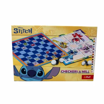 Dáma és malom társasjáték - Disney Stitch