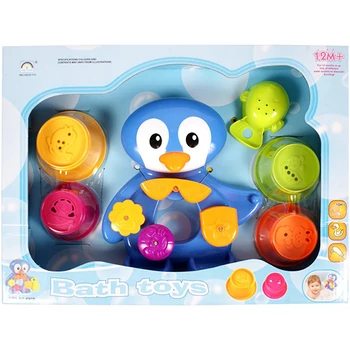 Pingvines fürdőjáték vödrökkel 