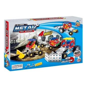 Fém építőjáték  4 az 1-ben munkagépek