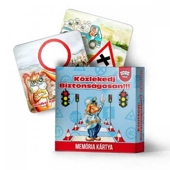 Memória kártyajáték - Közlekedj biztonságosan