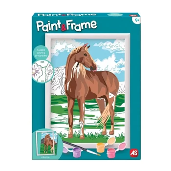 Festés számok szerint kerettel - Lovas kifestő