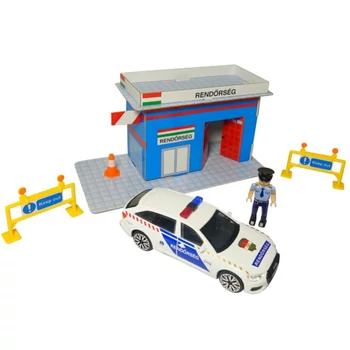 Magyar rendőrautó és rendőrörs kistáskában - BBurago