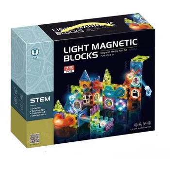 Mágneses golyópálya építő LED világítással