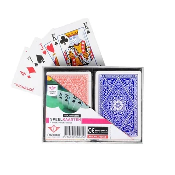 Dupla francia kártya pakli átlátszó dobozban