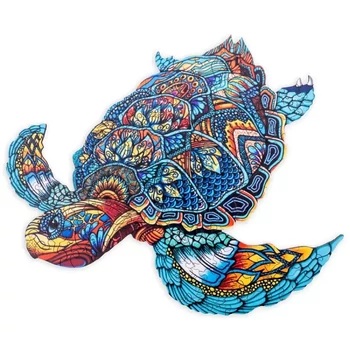 Fa puzzle felnőtteknek - teknős A3 méret