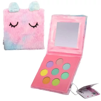 Szemhéjfesték paletta lányoknak puha szőrös tartóban