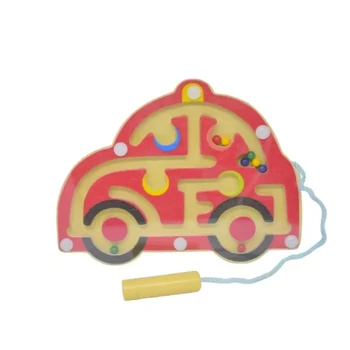 Mágneses golyóvezető - piros autó 