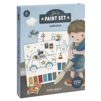 Little Dutch festőkönyv kiegészítőkkel - Jim járművei