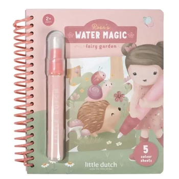 Little Dutch vízzel színező füzet - Rosa Fairy Garden