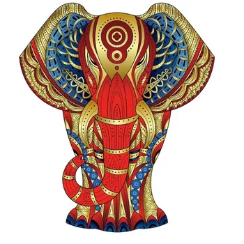 Forma puzzle elefánt - Rainbowooden 