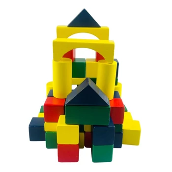 Fa építőkocka 50 db-os