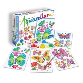 Aquarellum - lepkék és virágok festőkészlet