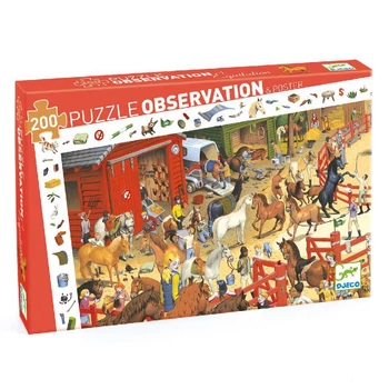Megfigyeltető puzzle - lovaglás Djeco