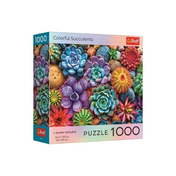 Trefl 1000 darabos puzzle - Színes pozsgások