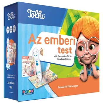 Az emberi test interaktív Tolki könyv és toll