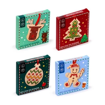 Csináld magad karácsonyfa dísz keresztöltéssel