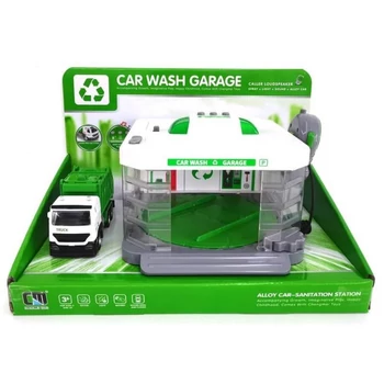 Kukáskocsi autómosó, fém autóval