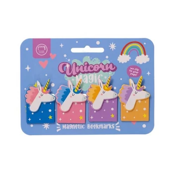 Unikornisos mágneses könyvjelző 4 db