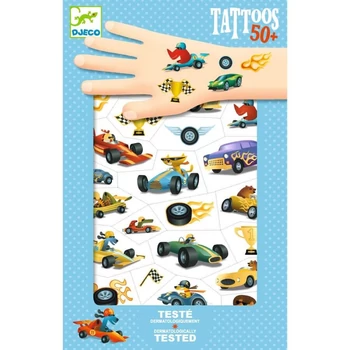 Versenyautós Djeco Tetováló matricák