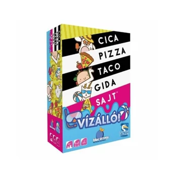 Vízálló cica, pizza, taco, gida, sajt kártyajáték