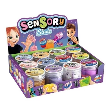 Szenzoros slime tégelyekben többféle