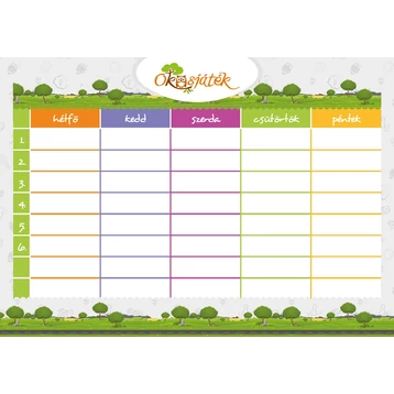 Nyomtatható órarend