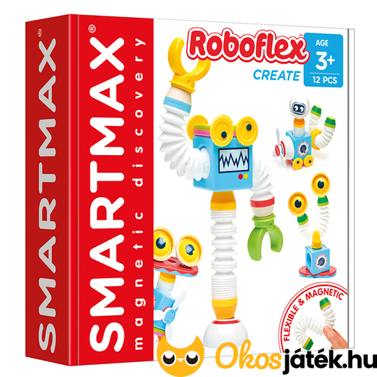 smartmax roboflex hajlítható rugalmas és mágneses robot építő játék óvodásoknak