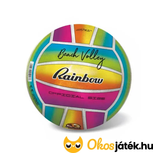 Szivárvány színű röplabda - 21 cm