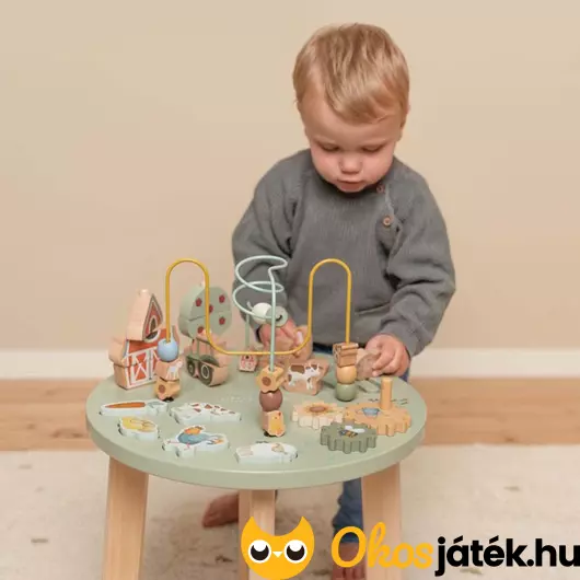 Little Dutch Activity asztal vidám farmos játékokkal