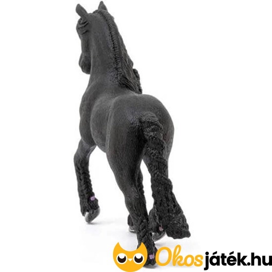 schleich fekete lovacska játék ló hátulról
