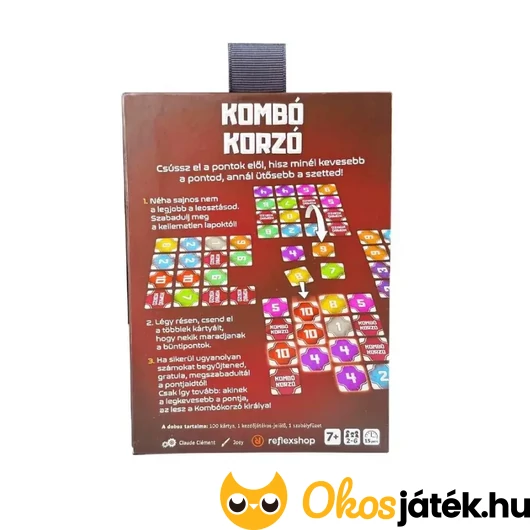 Kombókorzó kártyajáték hátoldala