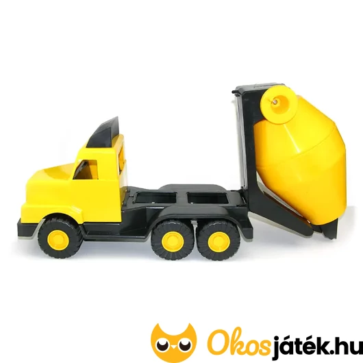 Nagyméretű játék betonkeverő oldalról 