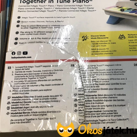 Zongora külső sérült doboza