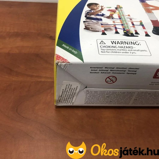 Migoga golyópálya sérült doboza