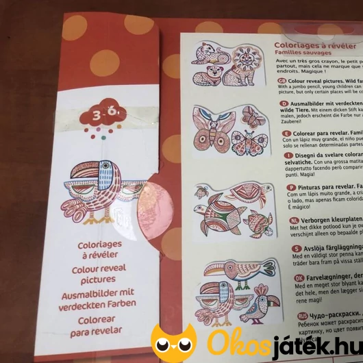 Állatos színező csomagolása