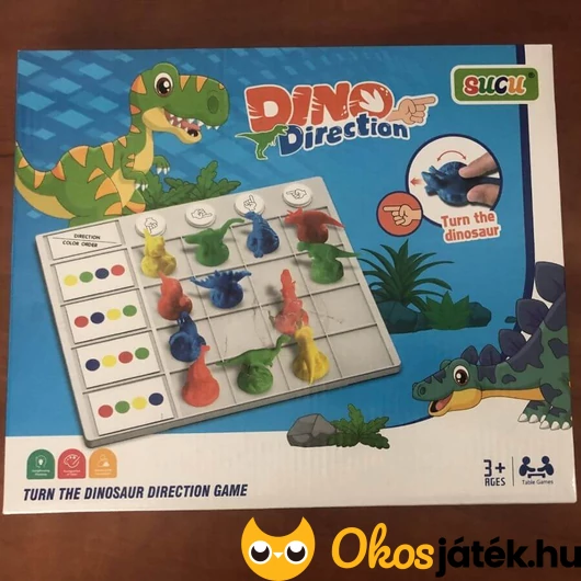 dínó forgató játék doboza