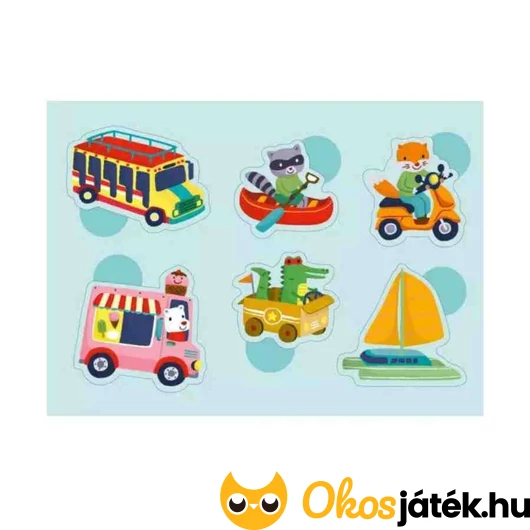 Újrahasználható matrica készlet - közlekedés