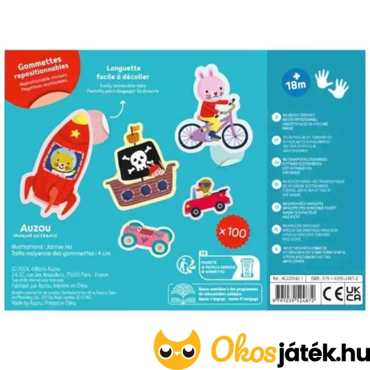 Auzou matrica készlet újra felhasználható matricákkal