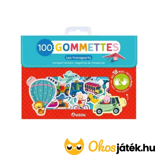 100 db-os újraragasztható matrica készlet - Közlekedés