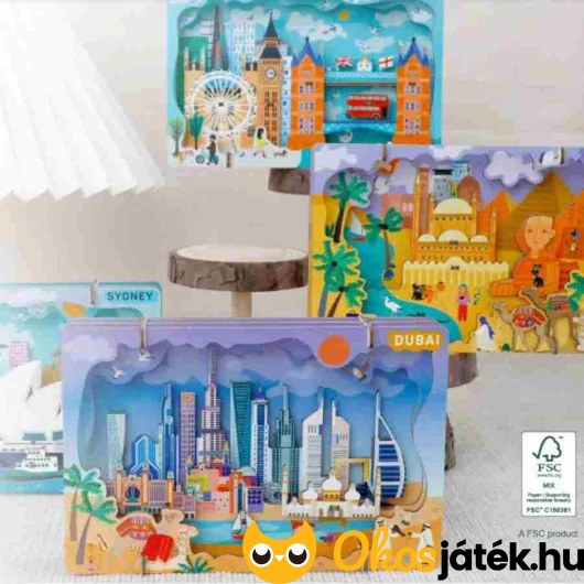 3D puzzle kreatív készletek