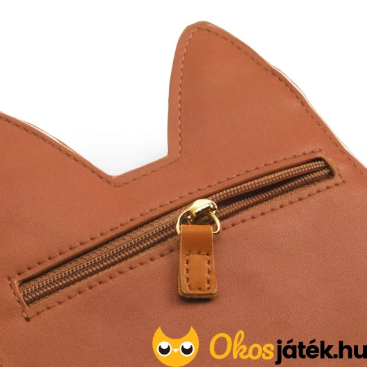 rókás válltáska cipzárja