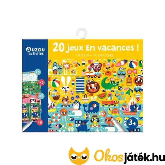 Auzou Letörölhető fejtörő feladatkártyák - Nyaralás