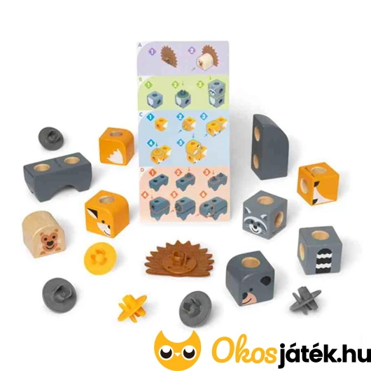 Blockables - Erdei állatok fa építőjáték