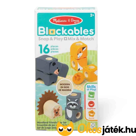 Blockables - Erdei állatok fa építőjáték - Melissa &amp; Doug