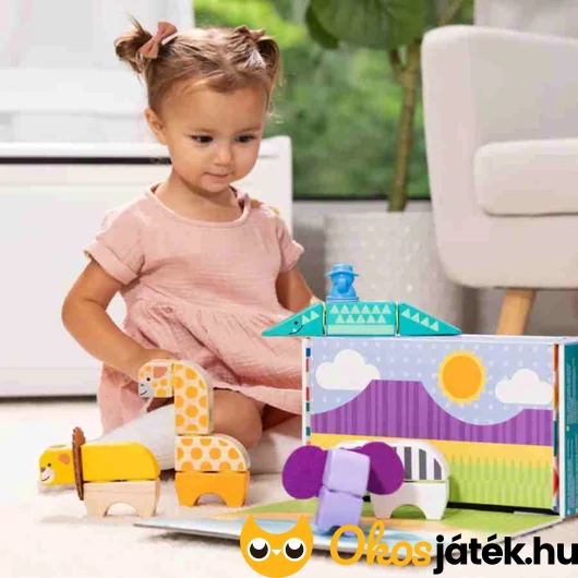 Blockables - Szafari állatok fa építőjáték