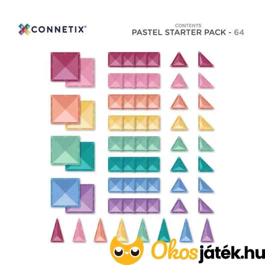 Connetix kezdő készlet tartalma