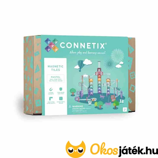  Connetix - Pasztell golyópálya 106 db-os