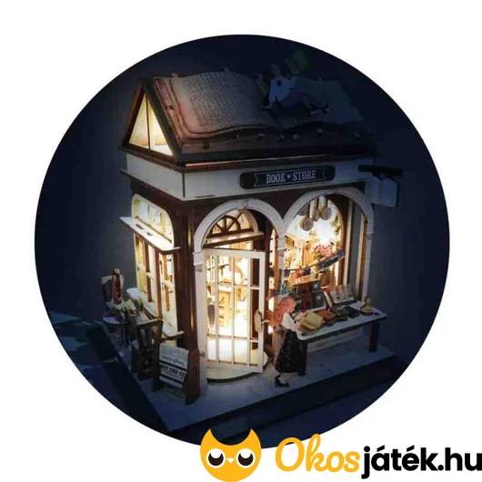 Miniatúr 3D puzzle könyvesbolt