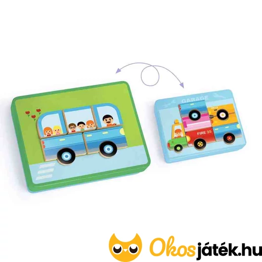 Mágneses képkirakó - Variációk 12 járműre - Djeco
