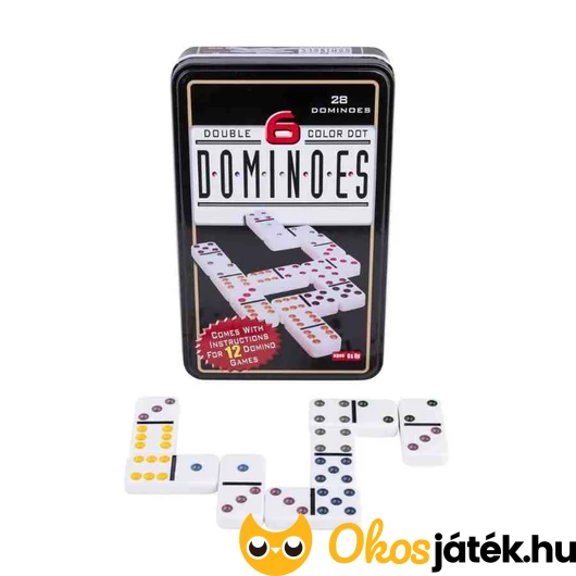 Dominó fém dobozban 28 db-os